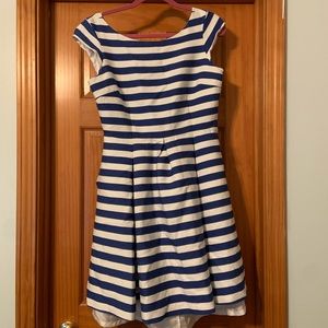 A lovely horizontally, blue and white striped size 12 Kate Spade dress.